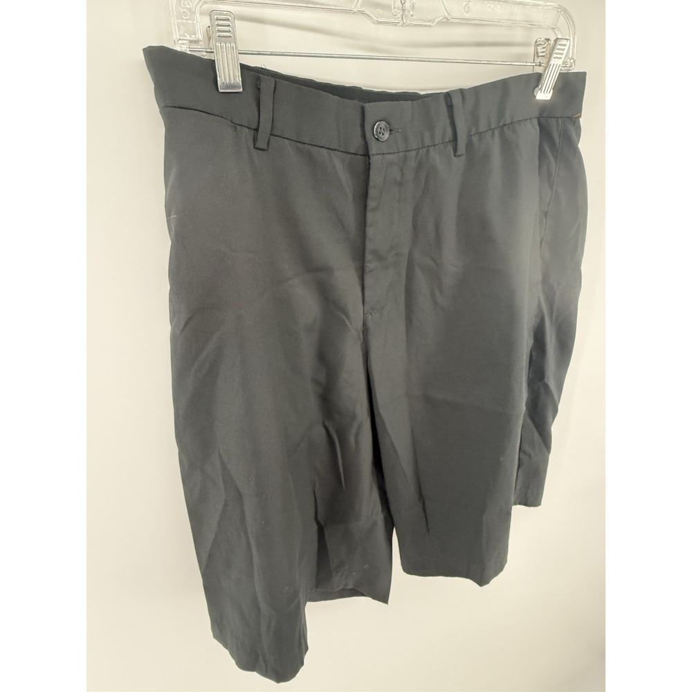 Nike Dri-FIT Golf Shorts Mens 32 Black Chino Stretch Flat Front Performance